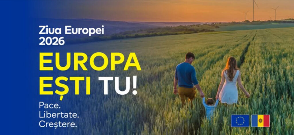 VIDEO Ziua Europei 2026 în Republica Moldova: „Europa ești TU: Pace. Libertate. Creștere.”