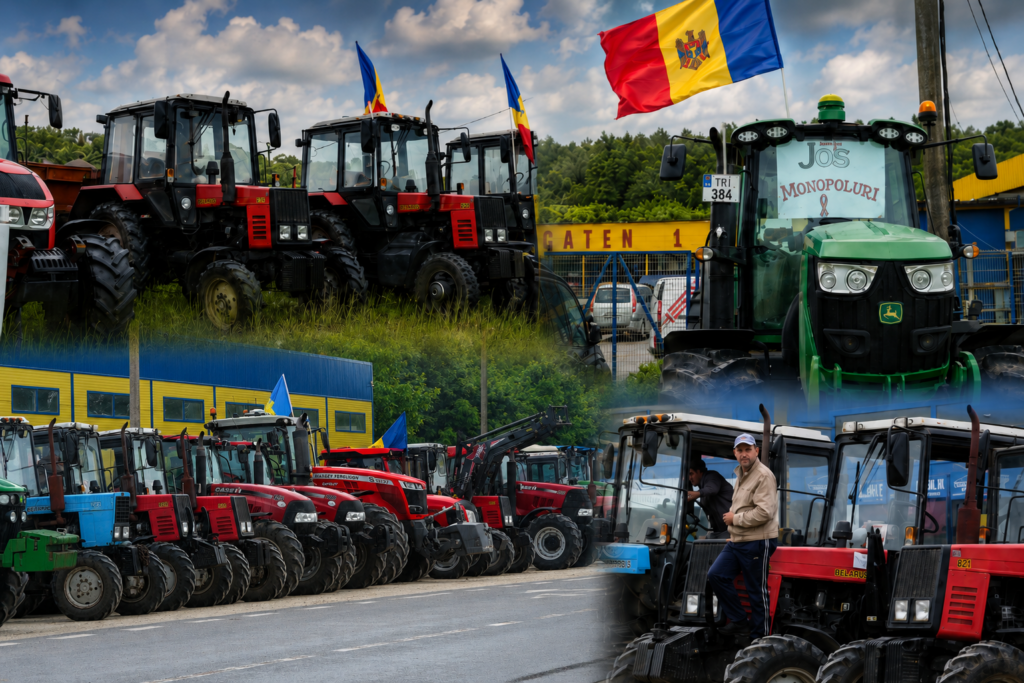 VIDEO Fermierii au scos tractoarele în stradă. Proteste la Fălești, Rezina și Cahul proteste fermieri falesti